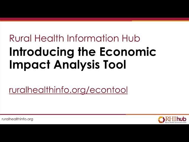 Introducing the Economic Impact Analysis Tool