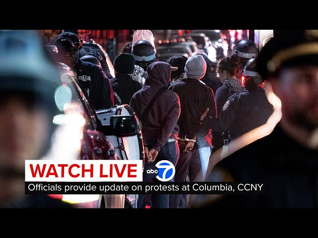 LIVE | Mayor, NYPD give update on protests, arrests at Columbia University and CCNY
