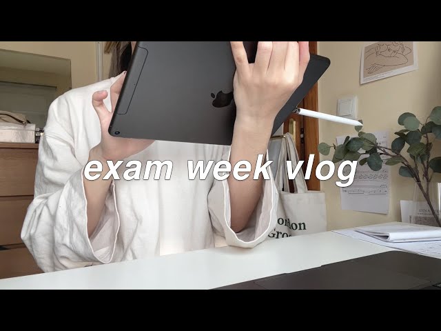 Exam Week productive vlog, how I stay motivated and study for +10 hours a day
