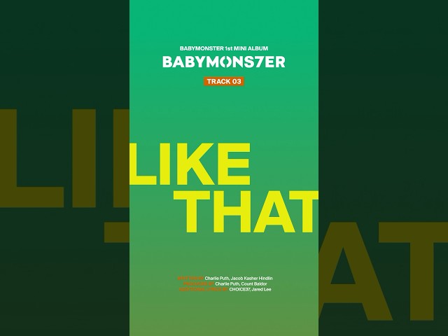 [BABYMONS7ER] TRACK SAMPLER 03. LIKE THAT #BABYMONSTER #BABYMONS7ER #Shorts