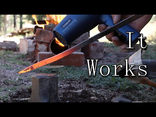 Dirt Cheap Blacksmithing - Forging with a hair dryer