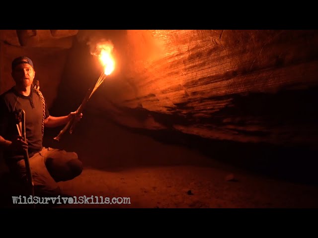 Primitive Survival Torches- Half mile deep in a cave