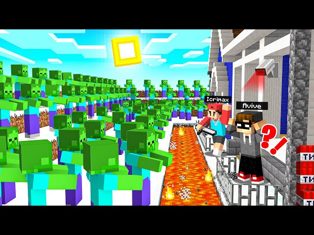 1000 ZOMBIES vs SICHERSTES HAUS in Minecraft (mit iCrimax)