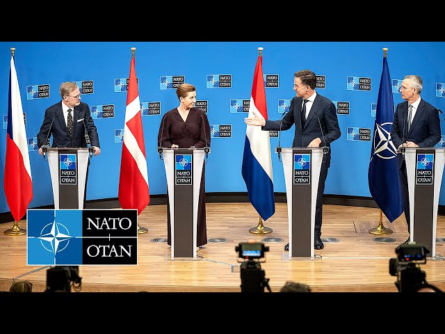 NATO Secretary General with the Prime Ministers of Czechia, Denmark and The Netherlands, 17 APR 2024