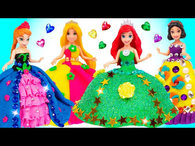 Disney Princess Dolls - Making New Amazing Clay Dresses