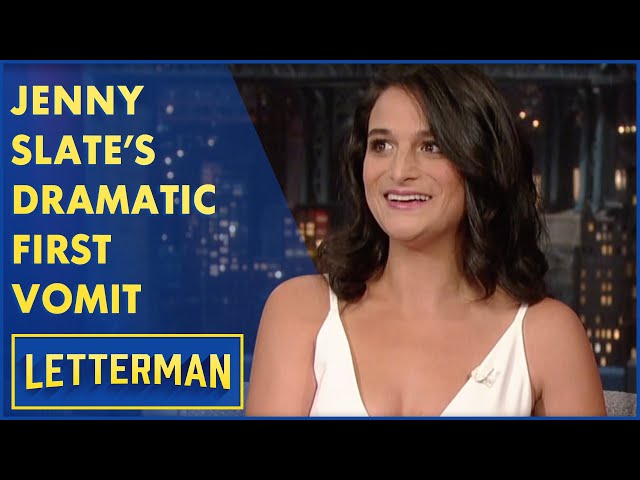 Jenny Slate Pretended To Vomit To Avoid Getting A Ticket | Letterman