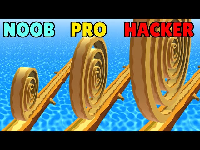 NOOB vs PRO vs HACKER in Spiral Roll