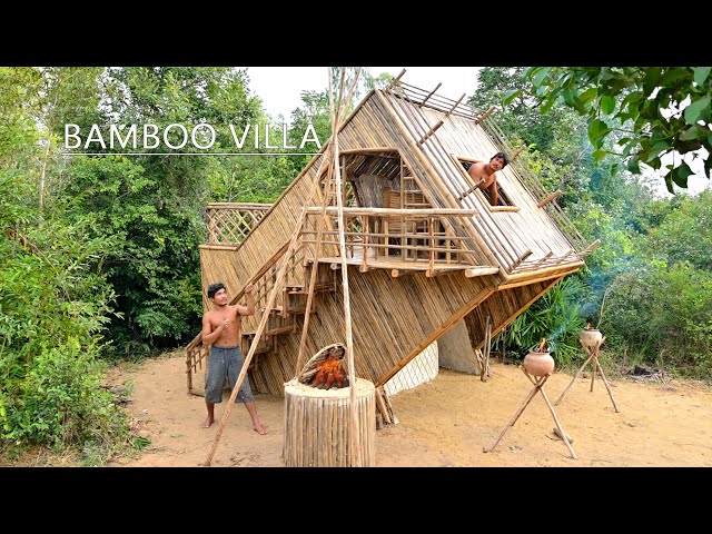 How To Build Craft Bamboo Villa House And Bamboo Swimming Pools Part I