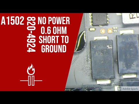 A1502 13" MacBook Pro no power component level logic board repair