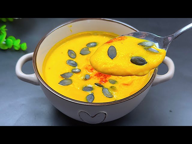 This pumpkin soup is like medicine for my stomach!