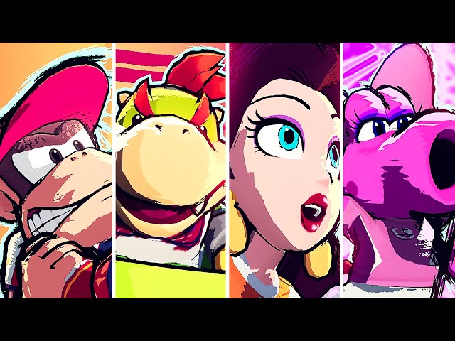 Mario Strikers: Battle League - All Winning, Hyper Strike & Losing Animations (+ Bowser Jr. & Birdo)