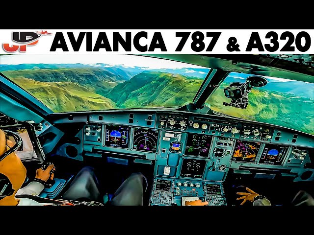 Avianca Cockpit A320 & 787 Extreme Airport, Go-Around, Diversion