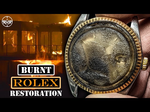 Restoration of a Burnt Rolex Datejust - Gold Rolex After House Fire