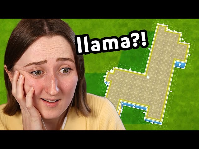 i tried building a sims house shaped like a LLAMA