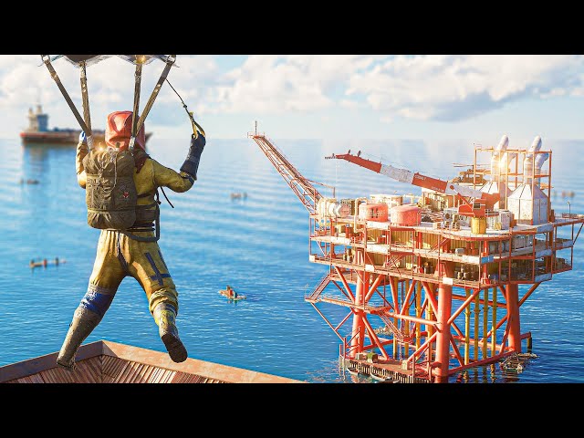 Parachuting From my Base to Oil Rig