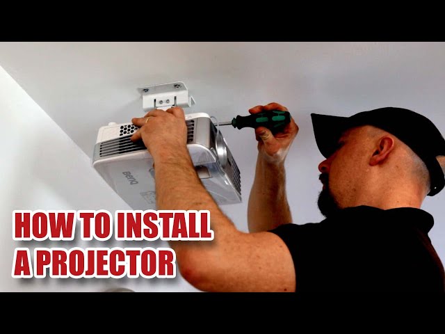 How to Install a Projector on a Ceiling with 90" Screen (detailed install)