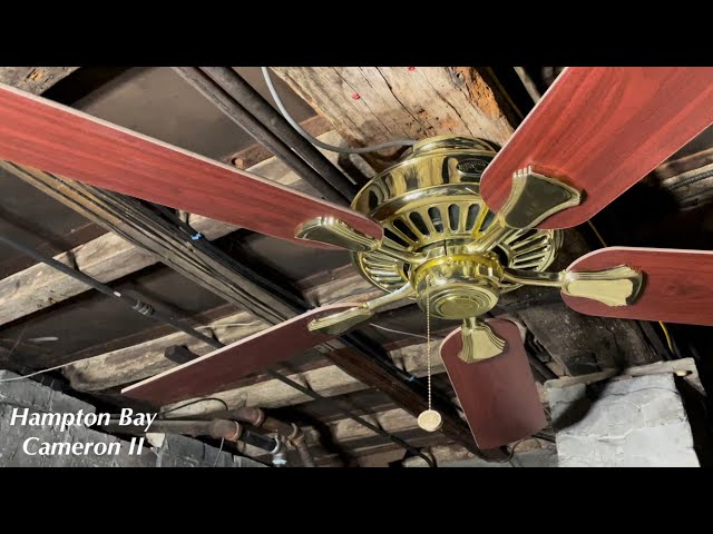 Hampton Bay Cameron II Ceiling Fan 52” (Polished Brass/Rosewood)(iMovie Edition)
