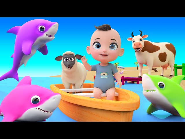 Baby Shark Doo Doo Doo Doo Song | Nursery Rhymes & Animals Songs | Learn Animals Names & Sounds