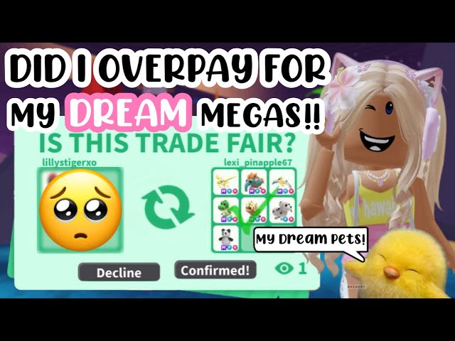 DID I OVERPAY?!😬TRADING FOR MY DREAM MEGAS!💕*DAY 5* #adoptmeroblox #preppyadoptme #preppyroblox