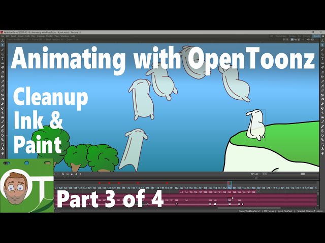 Animating with OpenToonz - Part 3. Finishing an animation - Cleanup, Ink & paint (3 of 4)