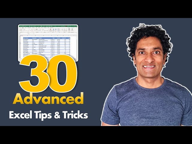Top 30 *Advanced* Excel Tips to make you awesome ⚡💡