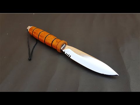 Iron Piece Converted Into Fixed Blade Knife