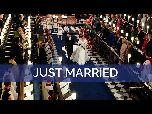 The Royal Wedding: The couple walk down the aisle to exit the Chapel