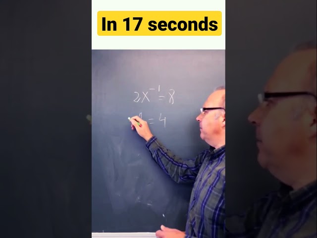 ✅ EQUATIONS with NEGATIVE EXPONENTS in 18 seconds🏃 #equations #powers #maths #shorts