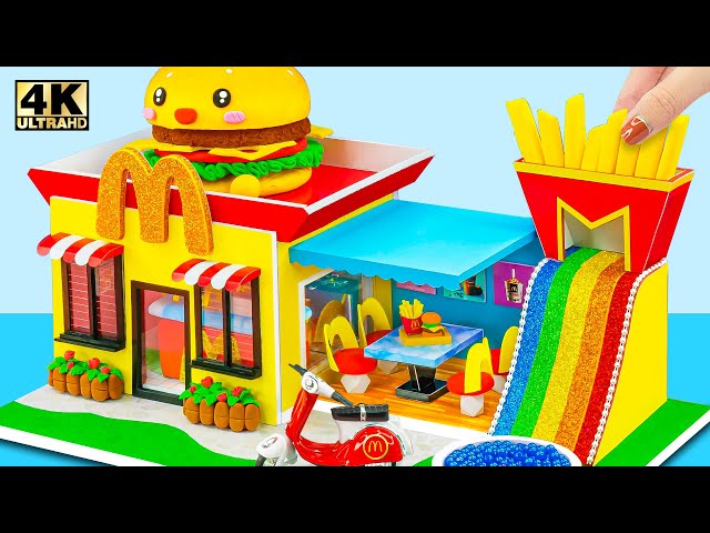 (AWESOME) Build McDonald's Restaurant with Giant Burger, Rainbow Fries Slide ❤️ DIY Miniature House