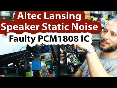 Altec Lansing Speaker will only play loud Static noise - Motherboard repair & BIG BOSS DANCING