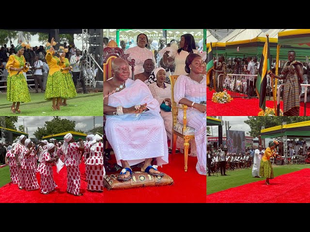 Otumfour & wife cudn’t sit, as Daughters of Glorious compose a special song, at 25yrs thanksgiving.