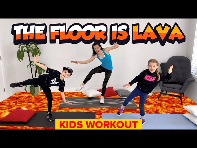 Kids Workout: The FLOOR IS LAVA!! Fun Kids Exercise Games & Brain Break!