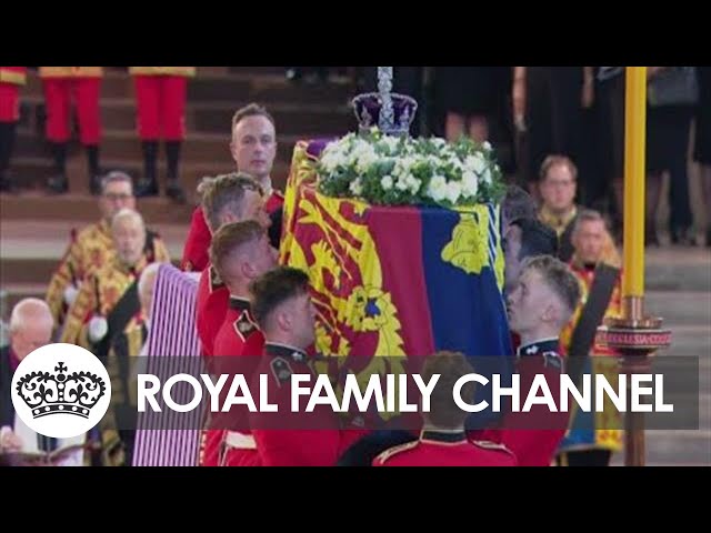 Royal Family Attend Service for Reception of Queen’s Coffin