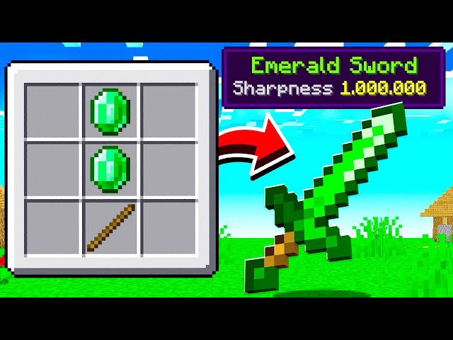Crafting a SWORD Out of EVERY Block in Minecraft!