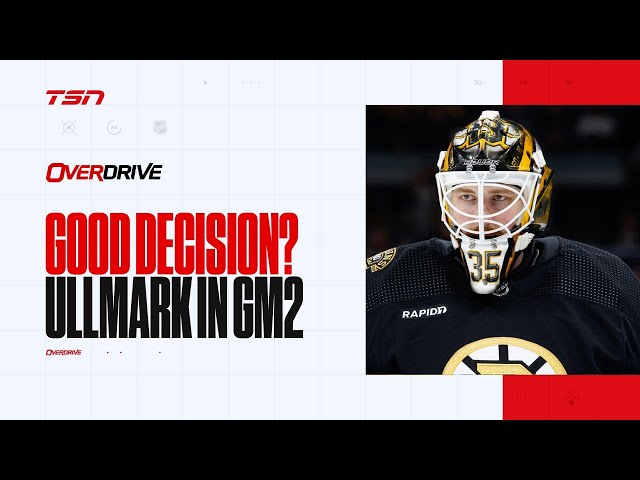 How big of a risk is starting Ullmark over Swayman in Game 2? | OverDrive Hour 3 | 04-22-24