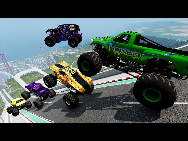 Epic High Speed Monster Truck Jump And Crashes #56 | BeamNG Drive | BeamNG ASna
