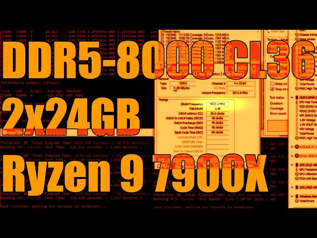 2x24GB DDR5-8000 on a Ryzen 9 7900X!