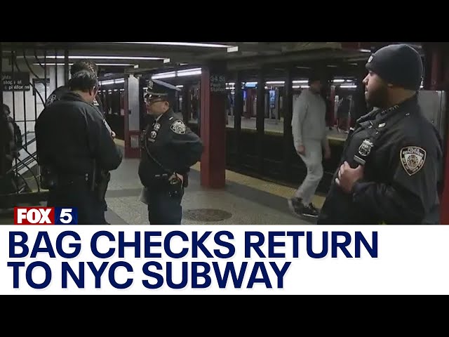 Adams bringing back bag checks in NYC subway