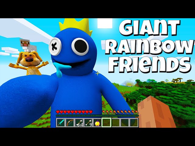 I found a real GIANT RAINBOW FRIENDS in MINECRAFT! ESCAPE from BLUE FRIEND'S BIG HOUSE - Gameplay