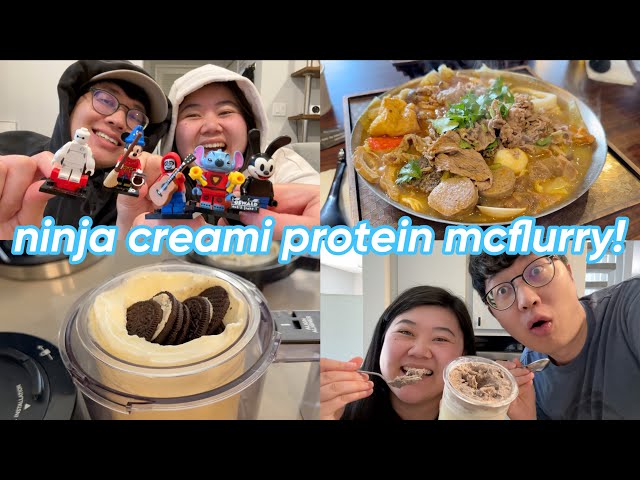 creami protein mcflurry🍦, upcoming travel plans ✈️ + collecting lego minifigs! 🥰