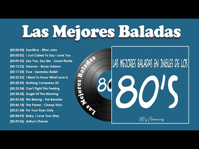 Las Mejores Baladas En Ingles De Los 80 y 90 - Romanticas Viejitas en Ingles 80's y 90's