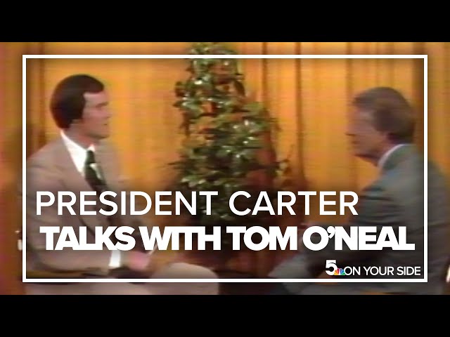President Jimmy Carter talks with Tom O'Neal in Columbia, Missouri (1978)