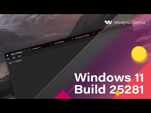 Windows 11 Build 25281 - Notepad Tabs, Sound Settings, Spotlight UI + MORE
