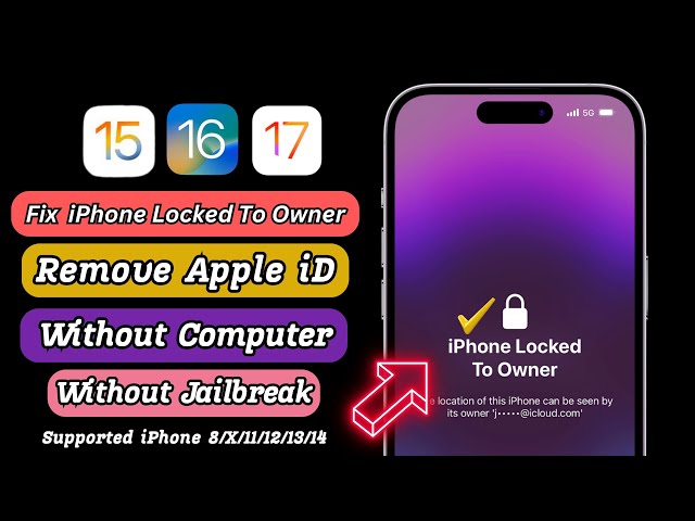 iPhone Locked To Owner Fix ! Remove Apple ID Without Computer ! How To Unlock iPhone Activation 2024