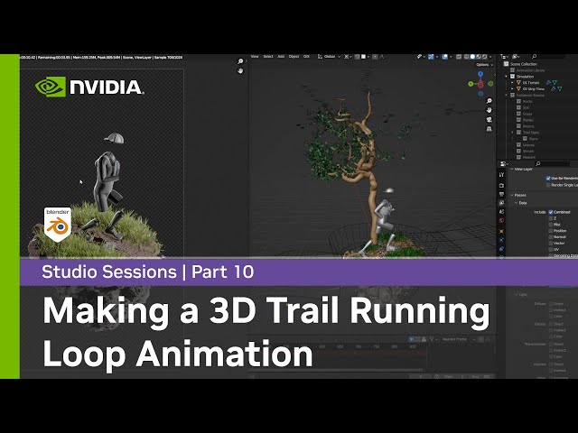 [Blender] Making a 3D Trail Running Loop Animation w/ Alexandre Albisser Part 10: Final Compositing