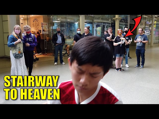 Led Zeppelin - She Climbed My Stairway To Heaven Public Piano | Cole Lam 14 Years Old
