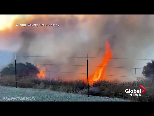 California Wildfires 2020: Fire burns through Silverado Canyon following house fire