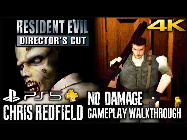 RESIDENT EVIL DIRECTOR'S CUT (PS5 Ver.) CHRIS Gameplay Walkthrough NO DAMAGE 4K FULL GAME | PS+