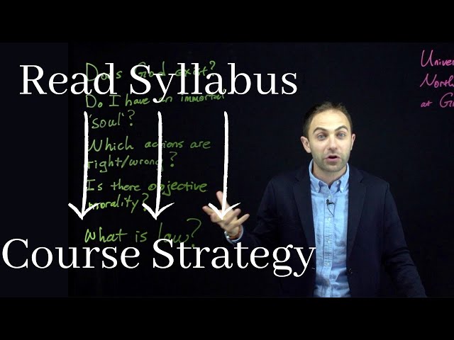 How to Read a College Syllabus - And Strategize for How to Best Approach the Course
