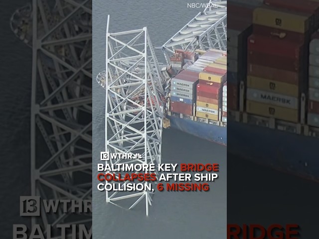 Baltimore Key Bridge collapses after ship collision, 6 people still missing